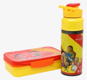 Unisex Chhota Bheem Tiffin Box And Water Bottle Combo - Have Water Bottle And Tiffin Box