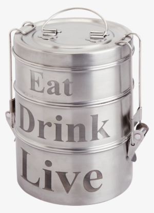 Stainless Steel Lunch Tin - Eat, Drink, Live Tiffin