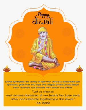 Shirdi Sai Baba Happy Diwali Greetings Wallpapers Free - Happy Diwali Sai Baba