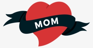 Old School Heart Swallow Tattoo - Love Mom Tattoo Png