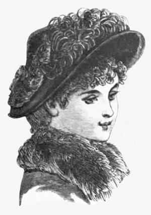 Victorian Ladies Dressvictorian Clipart Png - Headpiece
