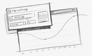Sketches Of An Ad And Budget Ui Within An Online Advertising - Advertising