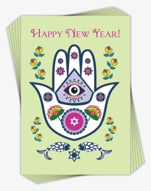 Jewish Hamsa Hand Amulet - Or Miriam Oval Ornament