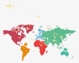 Us Map Globe Clipart - Plain World Map