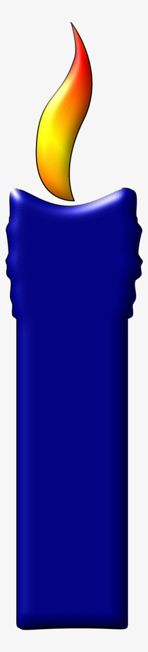 A Blue Color Candle - Blue Candle Clipart