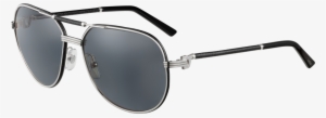 Première De Cartier Sunglassesblack Leather, Platinum - Cartier Sunglasses Uk