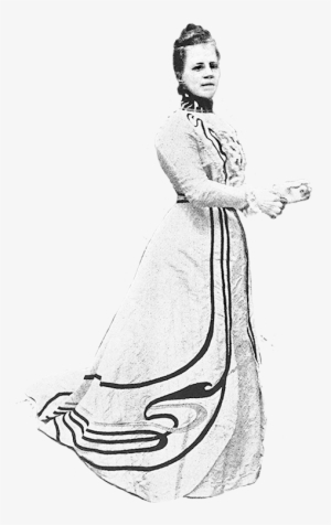 Woman's Concert Dress 1900, Late Victorian Evening - Victorian Women Png