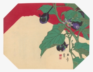 Aubergineplant En De Berg Fuji