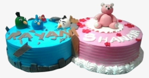 Twins Birthday Cake Pink & White Le Torta Cake Shop