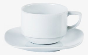 Mimoza Square Stacking Tea Cup 7oz - Saucer