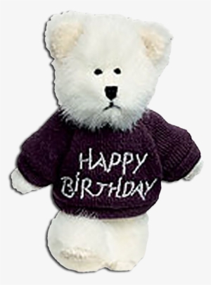 Boyds Happy Birthday Bear Mini Messenger White Teddy - Happy Birthday White Teddy Bear