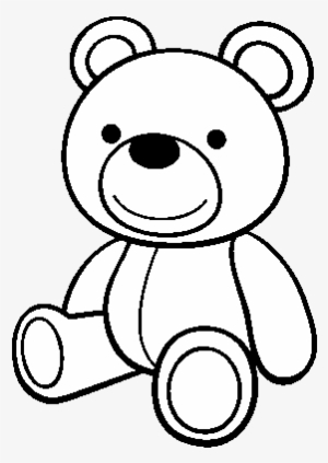 A Teddy Bear Coloring Page - Osito De Peluche Dibujo