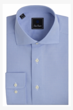 Compact Solid Check Regular Fit Dress Shirt By David - Shirt