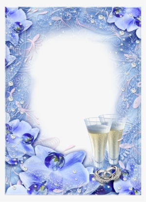 Blue Background Design Png For Wedding Clipart Wedding - Blue Background Design Png For Wedding