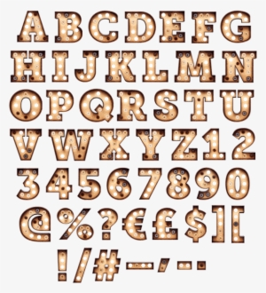 Light Vintage Font - Light Bulb Letters Png