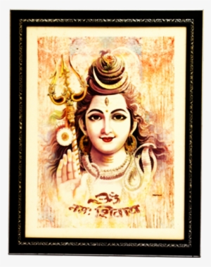Lord Shiv Shankar Foil Printed Religious - Painting