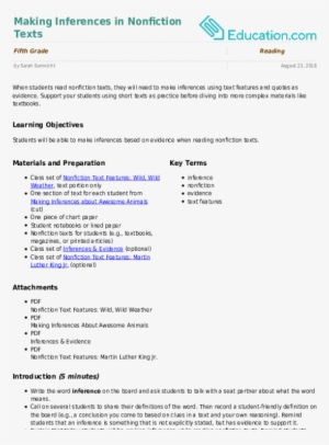 Related Learning Resources - Worksheet
