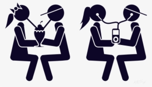 Black And White Couple Drinking Together Clip Art At - Love You Like Ice Cream