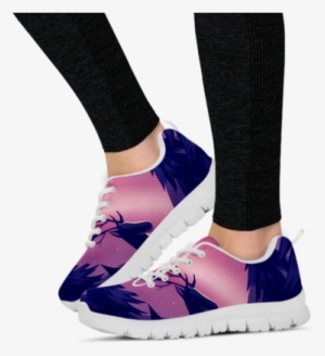 Women's Pink Aurora - Cute Cat Ladies Sneakers