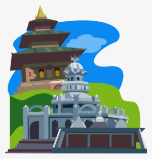 Vector Illustration Of Sagar Shiv Mandir Hindu Temple, - Hindu Temple