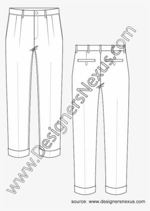Clip Art Download Mens Apparel Flat - Draw A Dress Pants