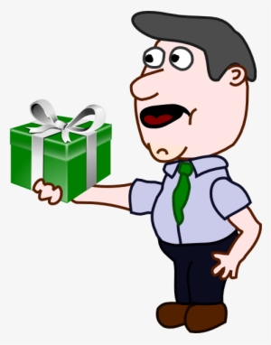 This Free Clipart Png Design Of Man Holding A Gift