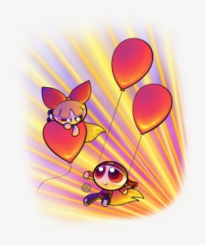 Brick And Blossom Balloons By Jksketchy-d4wadmg - Powerpuff Girls Brick