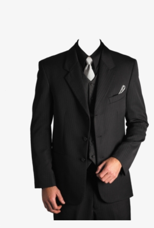 Man In Suit Download Transparent Png Image - Black Pinstripe Suit Black Shirt