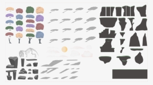 Mountains - 2d Minimalistic Platformer Art