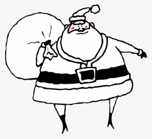 Black Santa Claus Pictures - Christmas Clipart Black And White Vector