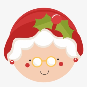 Claus Svg Scrapbook Cut File Cute Clipart Files For - Mrs Claus Cartoon Face