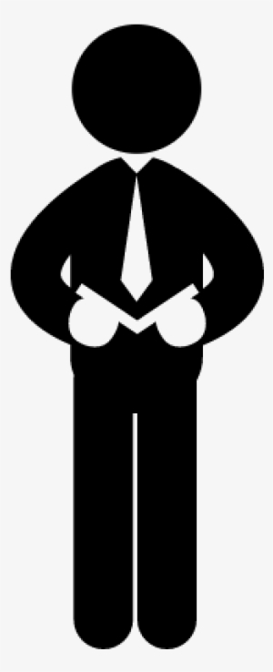 Businessman Vector - Stick Figure With Clipboard