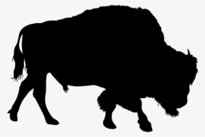 American Buffalo Sihouette - Designart 'bison Double Exposure Illustration' Large