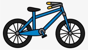 Blue Clipart Motorbike - Ride A Bicycle Cartoon