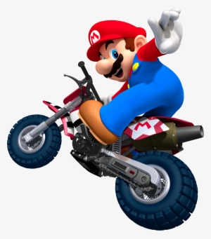 See Here Free Motorcycle Clipart Black And White Images - Mario Kart Wii Mario Png