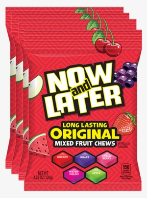 Now And Later Long Lasting Original Mixed Fruit Chews - Now & Later Extreme Sour Watermelon (6pcs)