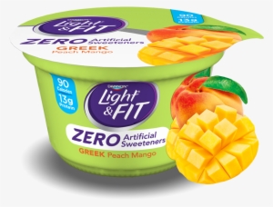Peach Mango Greek Nonfat Yogurt With Zero Artificial - Light & Fit Yogurt, Greek, Nonfat, Vanilla - 5.3