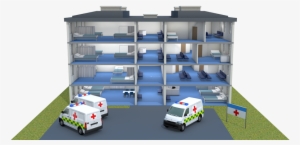 Back Inside Of Hospital Building - Hospital Building Png