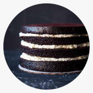 Chocolate Glossy Dark Cake On White Stuffed - Cookbook