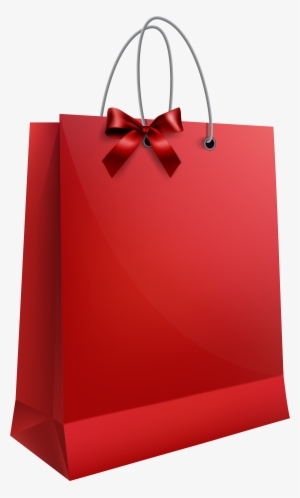 Gift Bag With Bow Png Clip Art - Gift Paper Bag Png