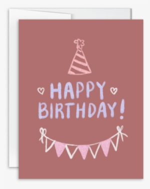 Happy Birthday Chalk Lettering Greeting Card - Christmas Tree