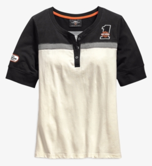 Women's H-d Racing Short Sleeve Henley - Henley Shirt