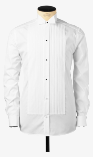 Savoy Plisse Eton Shirt - Eton Pique Black Tie Shirt