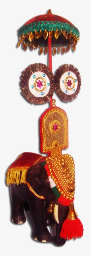 More Views - Elephant With Nettipattam Png