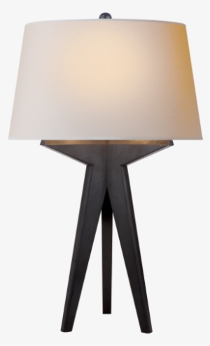 Russell Modern Tripod Table Lamp In Aged Iron With - Table Lamp Lighting Png