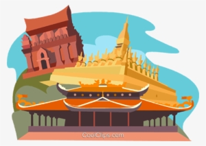 Vietnam & Laos - Temple Buddha Clipart Cute Cartoon