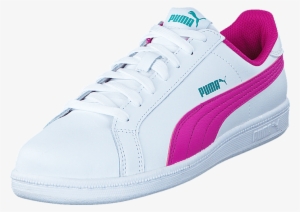 Puma Smash Fun L Jr 011 Wht/pink 57414-01 Womens Leather - Puma Trainers