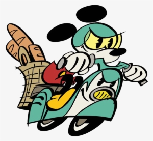 Scooter Clipart Animated - Mickey Mouse 2013 Png