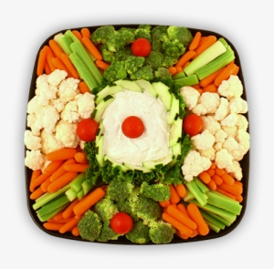 On A 14” Square Black Tray With Dome Approximate Weight - Vegetable Platter Png