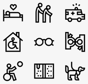 Disabled People Assitance - Farm Icon Vector